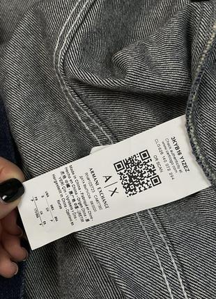 Крутая оригинальная оверсайз джинсовая куртка armani exchange4 фото