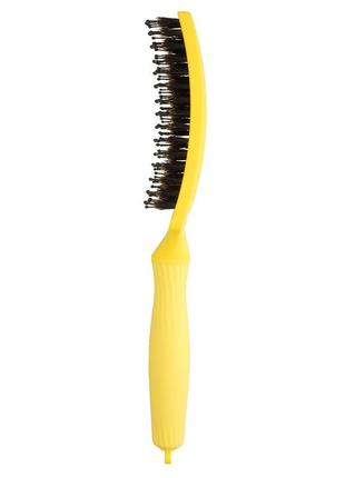 Щетка для волос комбинированная olivia garden finger brush combo medium nineties sweet lemonade2 фото