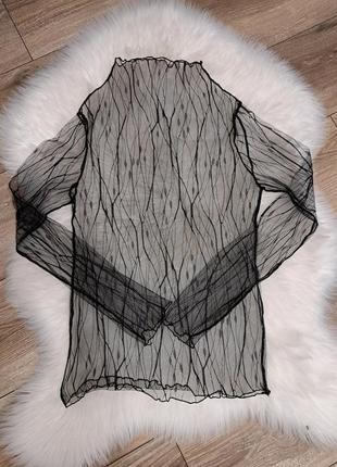 Блуза тонкая паутинка, сетка з узором3 фото
