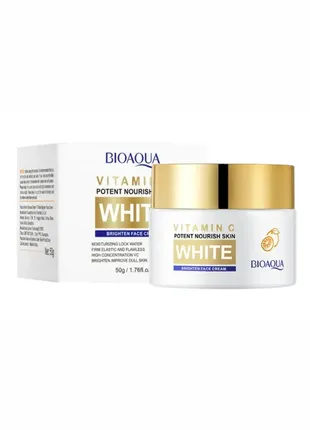 Дейный крем для лица с витамином с bioaqua vitamin c, 50 грамм