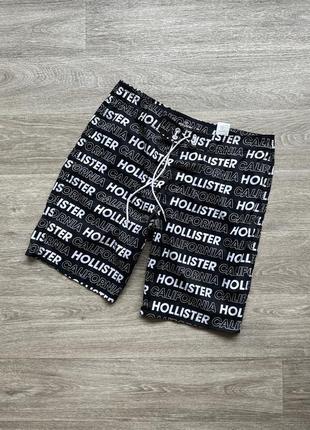 Круті спортивні чоловічі шорти для плавання з принтом лого hollister 36/xl