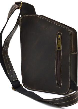 Кожаный рюкзак слинг нагрудная сумка tarwa rc-0096-3md6 фото