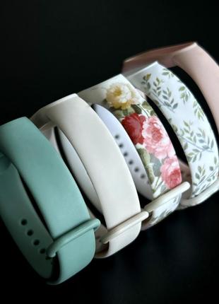 Комплект силіконових ремінців mrk для фітнес браслета xiaomi mi band 3/4 lovely spirng (mrk2629)