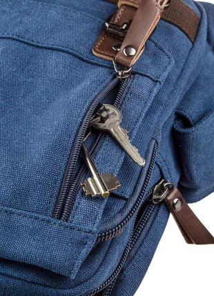 Сумка-рюкзак на одно плечо vintage 20139 синяя4 фото