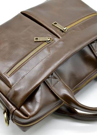 Кожаная мужская сумка для ноутбука gq-7122-3md tarwa7 фото
