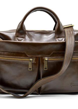 Кожаная мужская сумка для ноутбука gq-7122-3md tarwa2 фото