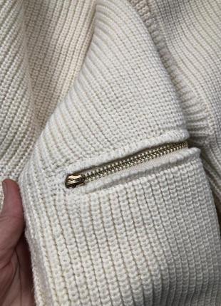Свитер светер бежевый молочний кофта кофточка оверсайз вільний бежевий худи толстовка водолазка джемпер кардиган7 фото