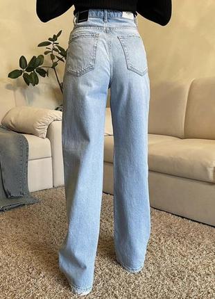 Широкие джинсы палаццо трубы прямые3 фото