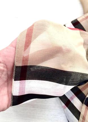 Роскошный большой шарф шаль палантин пашмина в стиле burberry3 фото