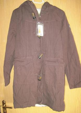 Новая коричневая куртка - парка "мох" р. 46 коттон 100%2 фото