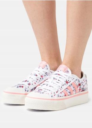 Adidas pink nizza platform trainers