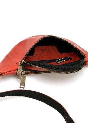 Красная напоясная маленькая сумка из натуральной кожи tarwa rr-3034-3md5 фото