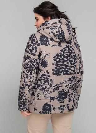 Трендовая женская двусторонняя демисезонная куртка, батальные размеры7 фото