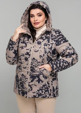 Трендовая женская двусторонняя демисезонная куртка, батальные размеры8 фото
