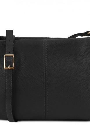 Женская кожаная сумка через плечо tl141720 tuscany leather (черный)