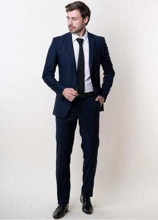 Дорогий стильний брючний костюм святковий 54 (xl_l) slim fit marco menti