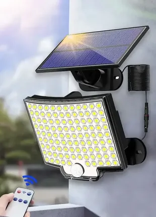 Светильник на солнечной батарее с датчиком движения solar wall lamp bl-104-smd8 фото