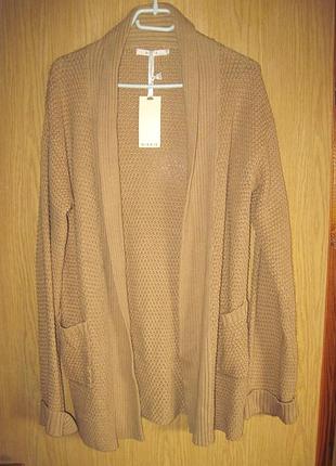 Новый плотный стрейч. кардиган "nikke" р.44 коттон 100%