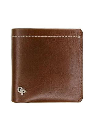 Шкіряне портмоне grande pelle 550623 глянсова шкіра коньяк