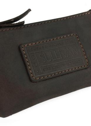 Ключниця шкіряна сумочка для ключів sullivan m1 (5.5) коричнева