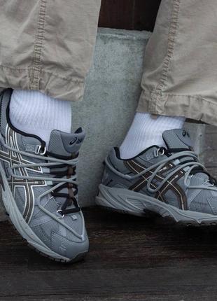 Мужские кроссовки серые с коричневым в стиле asics gel-kahana trail v2 grey\brown7 фото