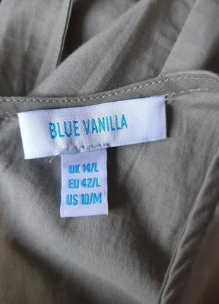 Легкое платье миди, сарафан воланами хаки на завязке сзади blue vanilla7 фото