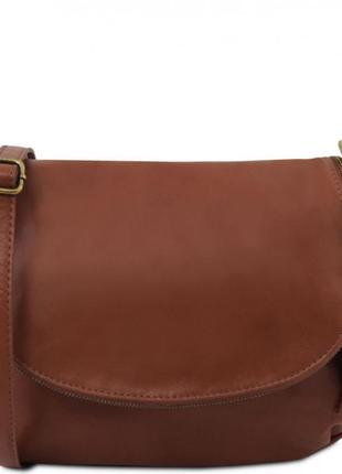 Жіноча шкіряна сумка на плече tuscany leather bag tl141223 (cinnamon)