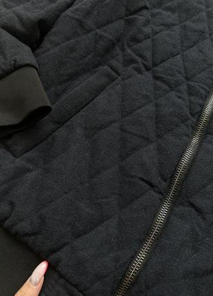 H&m шерстяная мужская стеганая куртка утепленная бомбер темно-синий 40/l5 фото