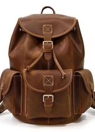 Кожаный оригинальный рюкзак с тремя карманами tiding p3165b