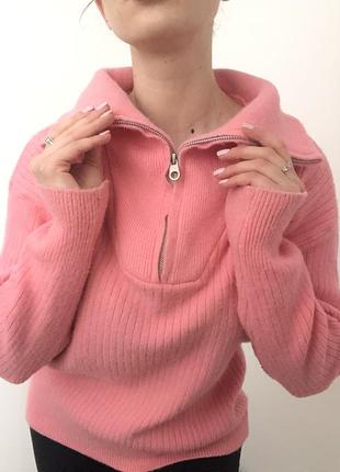 Шерстяной свитер на молнии 3