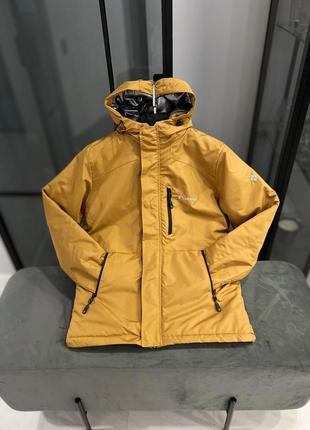 Мужская куртка-термо columbia на зиму-весну у желтого цвета качественного материала, стильная и очень удобная куртка на каждый день3 фото