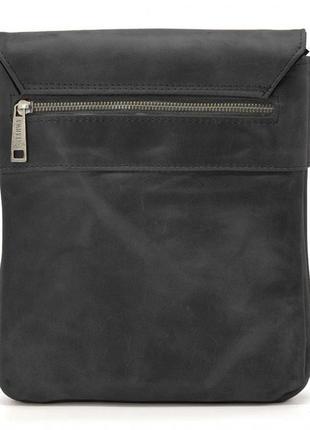 Мужская сумка через плечо ra-0022-4lx tarwa на 2 отделения кожа черная4 фото