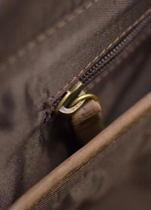 Чоловіча сумка-портфель шкіра + парусина rh-3960-4lx від українського бренда tarwa8 фото