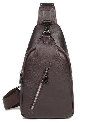 Міні-рюкзак на одній шлеї з натуральної шкіри jd4016q