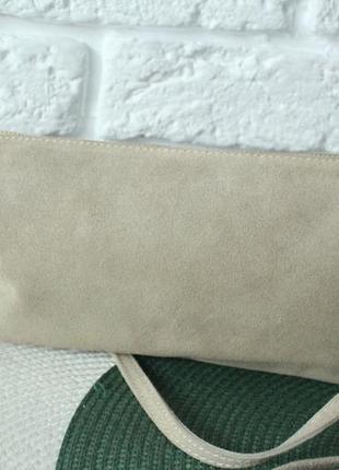 Geniune leather сумка з натуральної замші. італія.2 фото