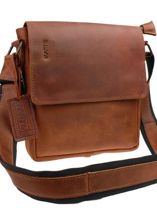 Сумка мужская кожаная на плечо sullivan m150(35) светло-коричневая