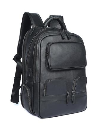Чоловічий шкіряний рюкзак jd2766a john mcdee чорний