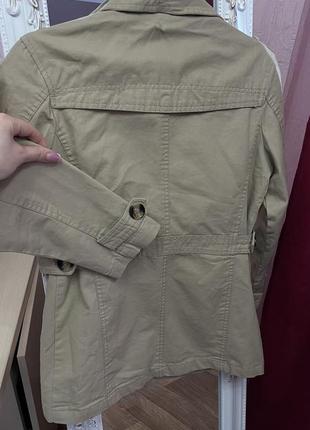 Укороченный котоновый тренч пиджак2 фото