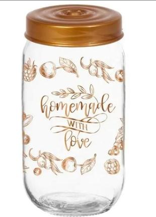Банка herevin decorated jam jar-homemade with love 1 л