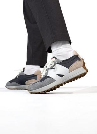 New balance 327 harbor grey/white gum