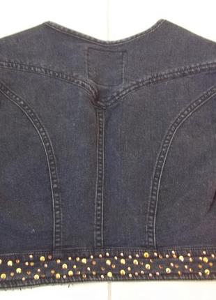 ( xs - 40 / 42 р ) женская жилетка джинсовый топ tally weijl б / у2 фото
