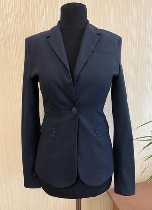 Пиджак женский синий жакет блейзер фирменный jakes xs/s