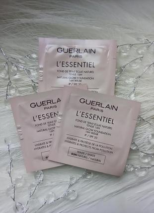 🔶guerlain l'essentiel natural glow foundation spf20 стійкий тональний засіб для обличчя з ефектом сяйва2 фото