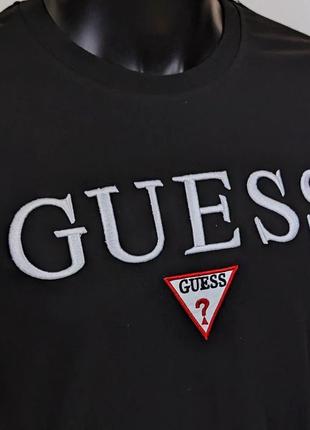 Чоловіча футболка guess чорна / біла3 фото