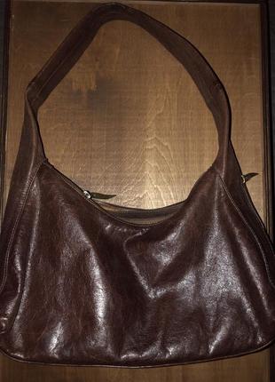 Gilda tonelli сумка италия кожа  коричневая брендовая