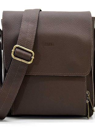 Мужская сумка через плечо кожаная fc-3027-3md от tarwa коричневый флотар3 фото