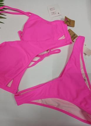 Яркий купальник pink victorias secret виктория секрет