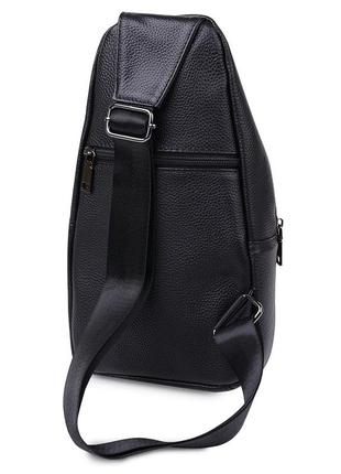 Небольшая кожаная мужская сумка через плечо vintage 20202 черный2 фото