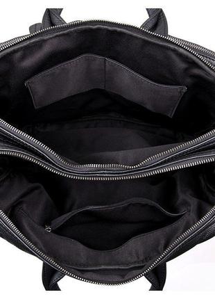 Шкіряна сумка трансформер jd 7014a рюкзак, бриф, сумка чорна