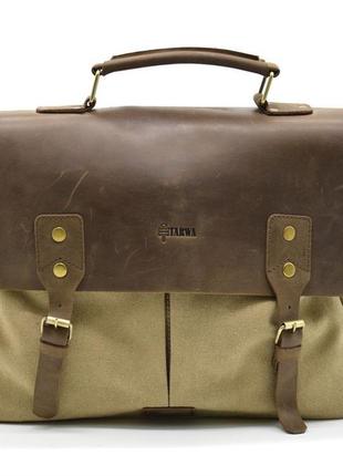 Мужская сумка из парусины  с кожаными вставками rcs-3960-4lx бренда tarwa3 фото